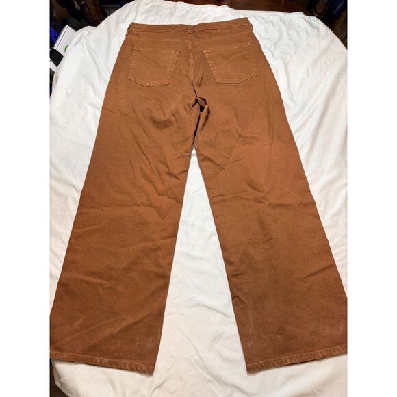 Old Navy Womens Extra High-Rise Wide Leg Pants Rust Brown Size 14 - Picture 5 of 6
